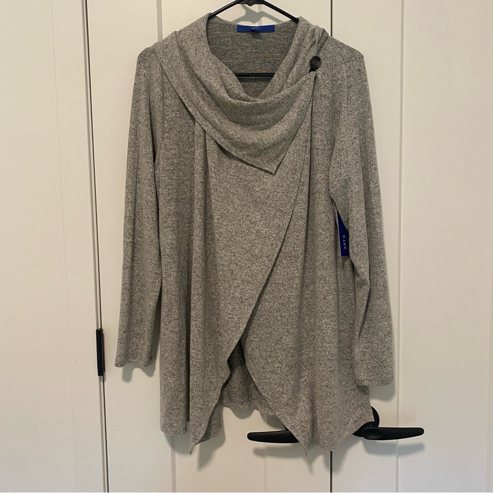 Apt. 9 Wrap Sweater - Gray - Small